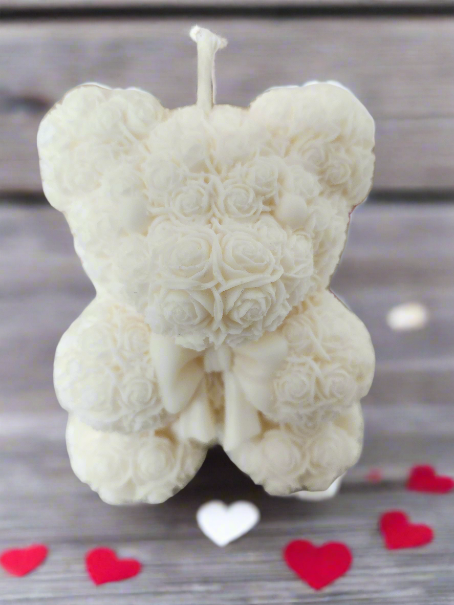 Rose Bear Candle